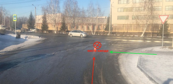 В Горно-Алтайске на пешеходном переходе сбили горожанку