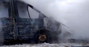 В Чаган-Узуне сгорела ГАЗель в гараже