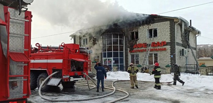 Произошел пожар в гостиничном комплексе «Березка» в Соузге
