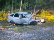 Ночная поездка «с ветерком» по Чуйскому тракту закончилась в кювете Ночная поездка «с ветерком» по Чуйскому тракту закончилась в кювете