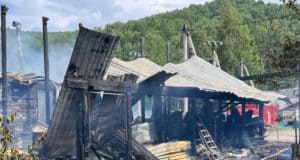 Крупный пожар в Соузге: сгорело два дома