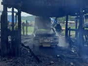 Автомобиль в гараже сгорел в Шебалино Автомобиль в гараже сгорел в Шебалино