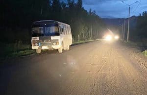 Возле Манжерокского озера автобус сбил пешехода