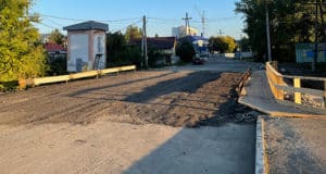 На месте демонтированного моста по ул. Чаптынова организован проезд На месте демонтированного моста по ул. Чаптынова организован проезд