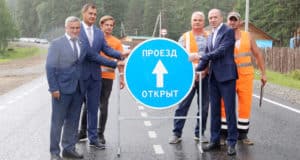 Досрочно завершился ремонт Чемальского тракта за селом Чепош