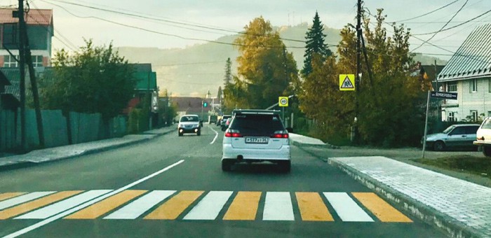 Новый пешеходный переход появился на улице Социалистической