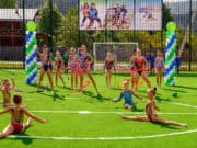 В Манжероке открыли современную спортплощадку В Манжероке открыли современную спортплощадку