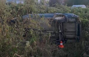 Ночная поездка в нетрезвом виде закончилась в кювете