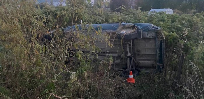 Ночная поездка в нетрезвом виде закончилась в кювете