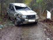 В лесной местности перевернулся УАЗ, водитель погиб В лесной местности перевернулся УАЗ Хантер, водитель погиб