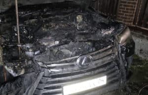 В Талде ночью сгорел Lexus LX570 В Талде ночью сгорел Lexus LX570