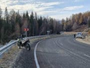 В Усть-Коксинском районе перевернулся мотоцикл, водитель госпитализирован