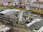 Готовность физкультурно-оздоровительного комплекса – 56% Готовность физкультурно-оздоровительного комплекса – 56%