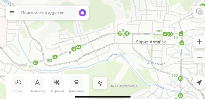 Передвижение автобусов по Горно-Алтайску и пригородам теперь можно отслеживать в реальном времени