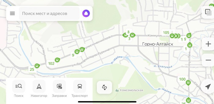 Передвижение автобусов по Горно-Алтайску и пригородам теперь можно отслеживать в реальном времени