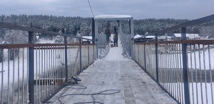 В Кебезени завершается ремонт пешеходного моста