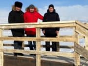 В Кош-Агаче построили пешеходный мост через Чую В Кош-Агаче построили пешеходный мост через Чую