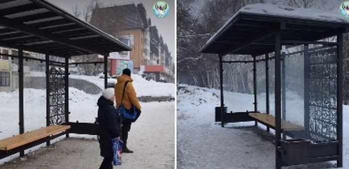 Дизайнерские остановочные павильоны установили в Горно-Алтайске