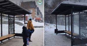 Дизайнерские остановочные павильоны установили в Горно-Алтайске