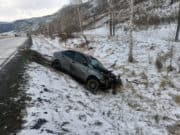 На Чуйском тракте возле Мыюты жестко столкнулись автомобили