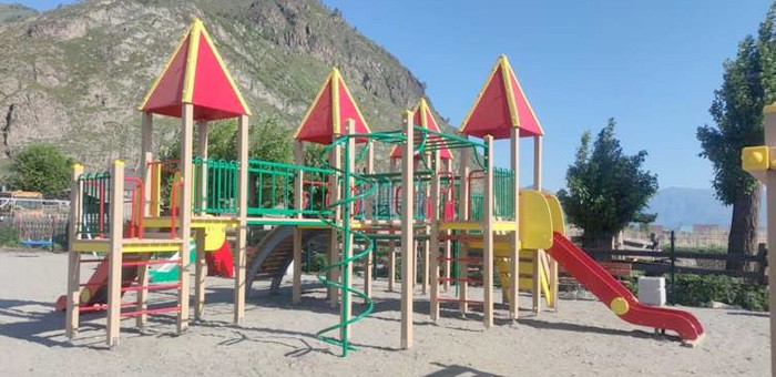 Детскую площадку открыли в селе Аюла