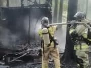 На турбазе «Шале прискальный» вновь произошел пожар На турбазе «Шале прискальный» вновь произошел пожар