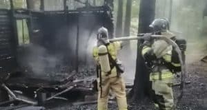 На турбазе «Шале прискальный» вновь произошел пожар