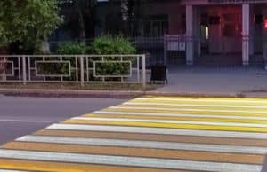 Первая проекционная «зебра» заработала в Горно-Алтайске Первая в регионе проекционная «зебра» появилась в Горно-Алтайске