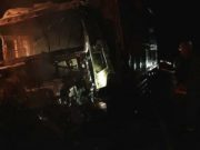На Семинском перевале загорелся грузовик