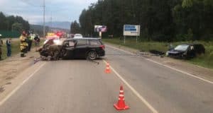 В Манжероке «Тойота» выехала на встречку и столкнулась с «Ниссаном»
