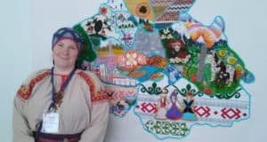Вышитую карту республики представили на Всероссийском фестивале Вышитую карту республики представили на Всероссийском фестивале