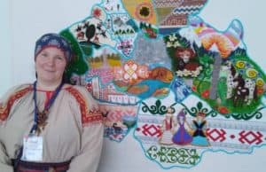 Вышитую карту республики представили на Всероссийском фестивале Вышитую карту республики представили на Всероссийском фестивале