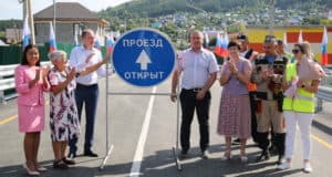 В Горно-Алтайске открыли обновленный мост на улице Фрунзе