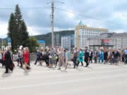 Учительский парад впервые прошел на Алтае Учительский парад впервые прошел на Алтае