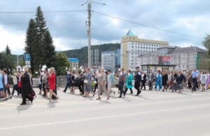 Учительский парад впервые прошел на Алтае