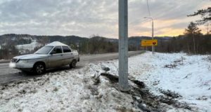 В Кызыл-Озеке легковушка врезалась в фонарный столб, пострадала пассажирка