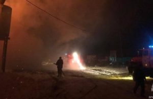 Крупный пожар произошел в деревообрабатавающем цехе в Ынырге Крупный пожар произошел в деревообрабатавающем цехе в Ынырге