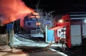Крупный пожар произошел в Кызыл-Озеке Крупный пожар произошел в Кызыл-Озеке