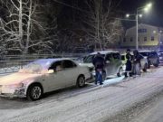 Четыре автомобиля столкнулись в Горно-Алтайске Четыре автомобиля столкнулись в Горно-Алтайске