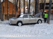 «Волга» влетела в дерево на въезде в Элекмонар