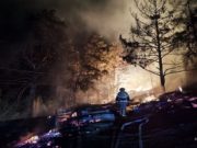Крупный пожар произошёл в торговых рядах около Чемальской ГЭС Крупный пожар произошёл в торговых рядах около Чемальской ГЭС