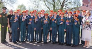 Кадеты Майминской школы простились со знаменем