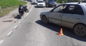 В Соузге мотоцикл вылетел на встречку и столкнулся с «Тойотой»