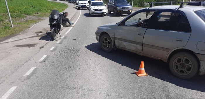 В Соузге мотоцикл вылетел на встречку и столкнулся с «Тойотой»