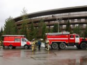 На курорте «Манжерок» прошли пожарно-тактические учения