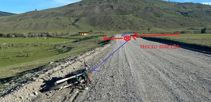Недалеко от Улагана мотоциклист врезался в выбежавших на дорогу лошадей