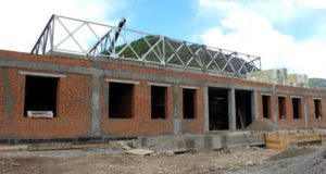 В Акташе продолжается строительство Дома культуры