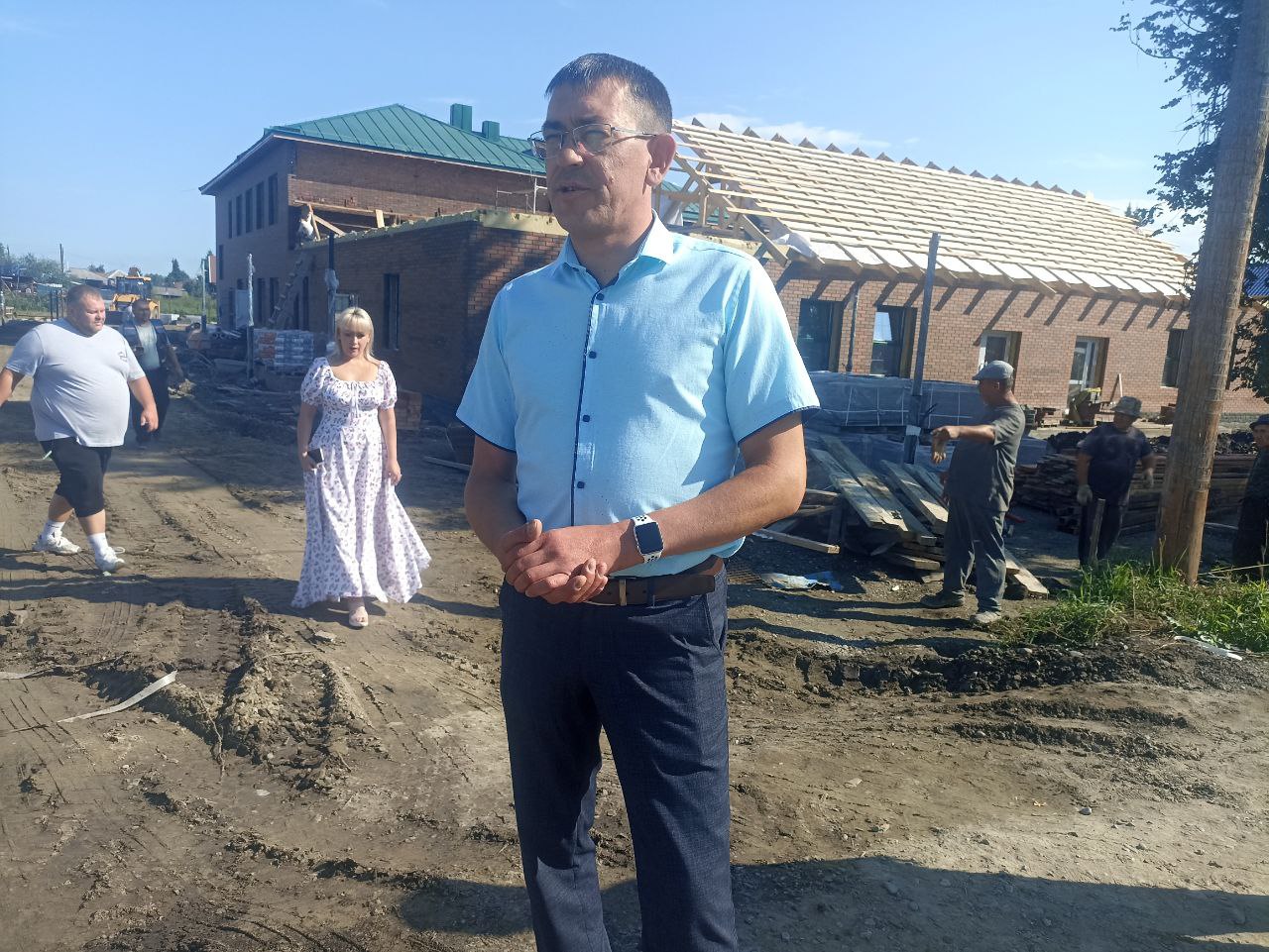 В Майме проверили ход капремонта детского сада «Светлячок»