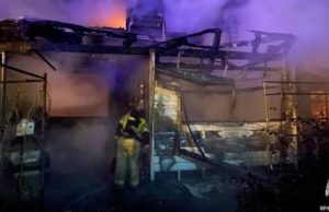 Жилой дом сгорел в Майме Жилой дом сгорел в Майме