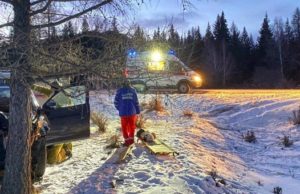 «Тойота» слетела с дороги у села Козуль, водитель госпитализирован Фото: Госавтоинспекция.